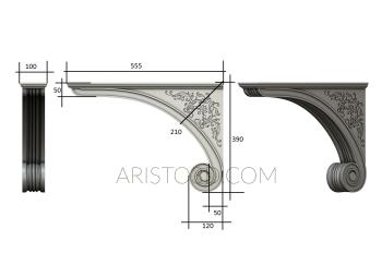 Corbels (KR_0494) 3D model for CNC machine